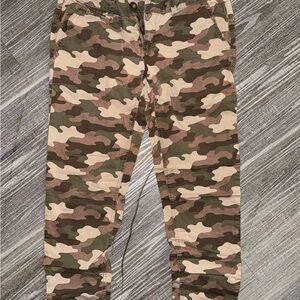 SO Green and Brown Camouflage Joggers